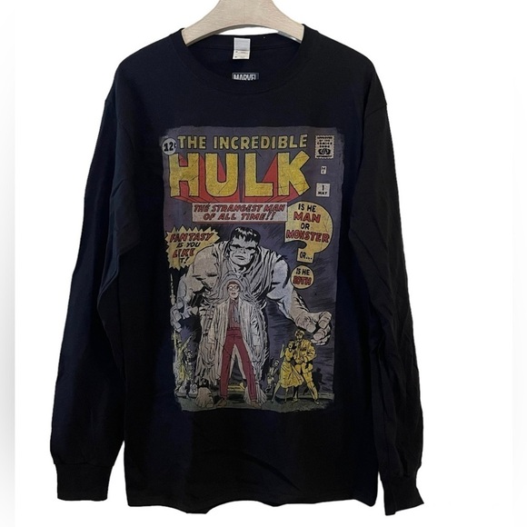 The Incredible Hulk T-Shirt Long Sleeves Medium New With Tags - Picture 1 of 7